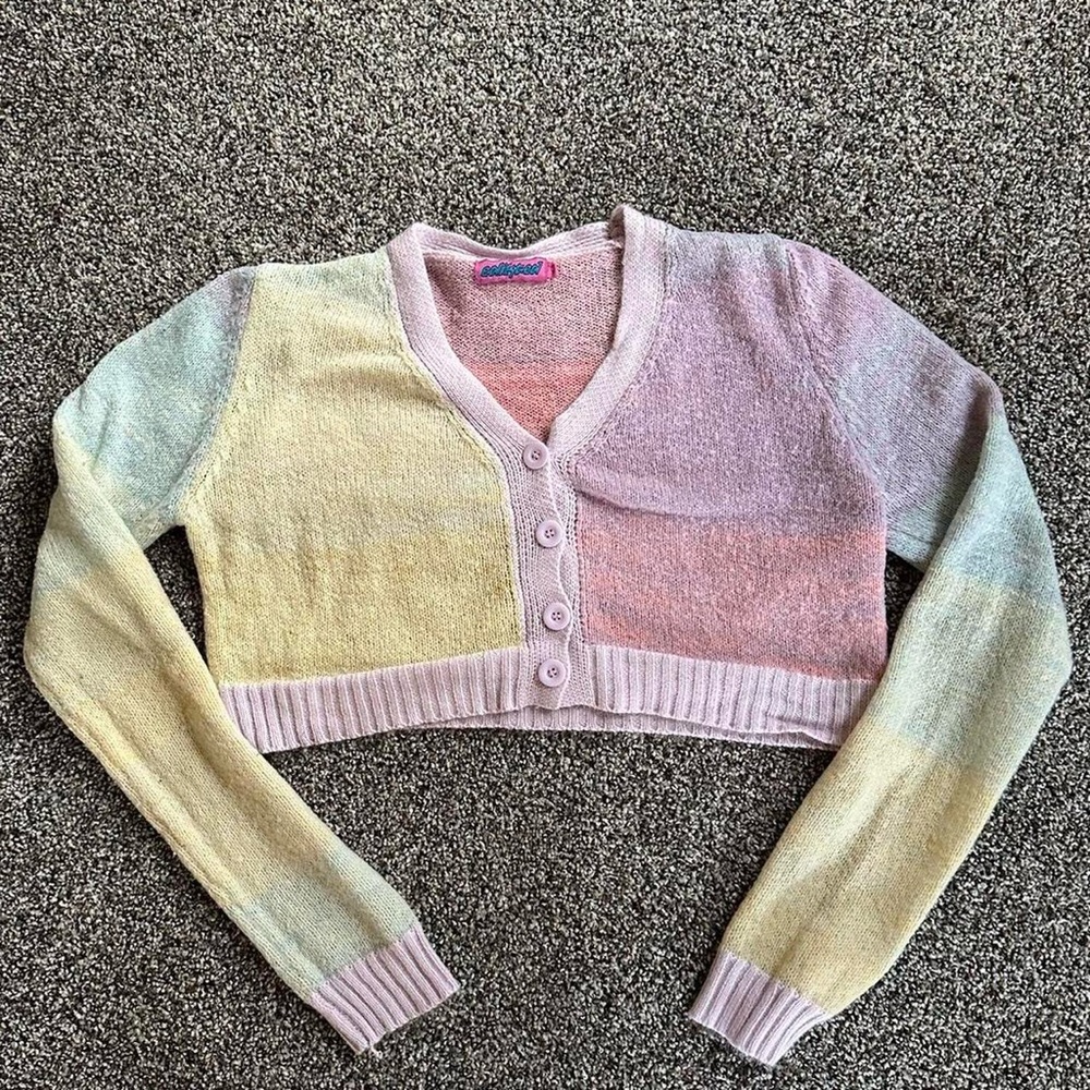 Edikted Colorful Women's Cropped Sweater